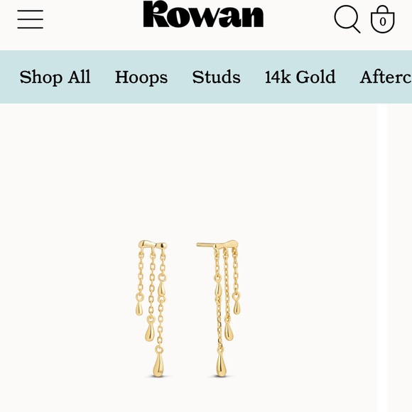 READ🚨VIRAL ROWAN FRINGE STUD GOLD EARRINGS FOR STACKING🚨 - Picture 1 of 4